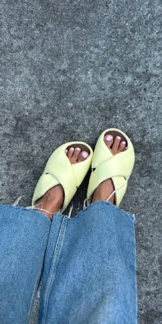 Blown clogs with soft straps