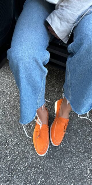 Loafers with a decorative buckle