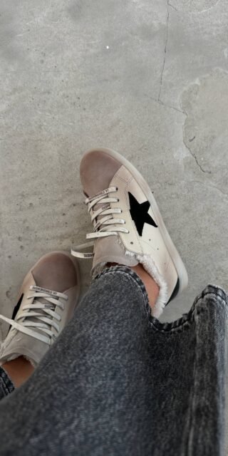 Insulated sneakers in the Golden Goose style