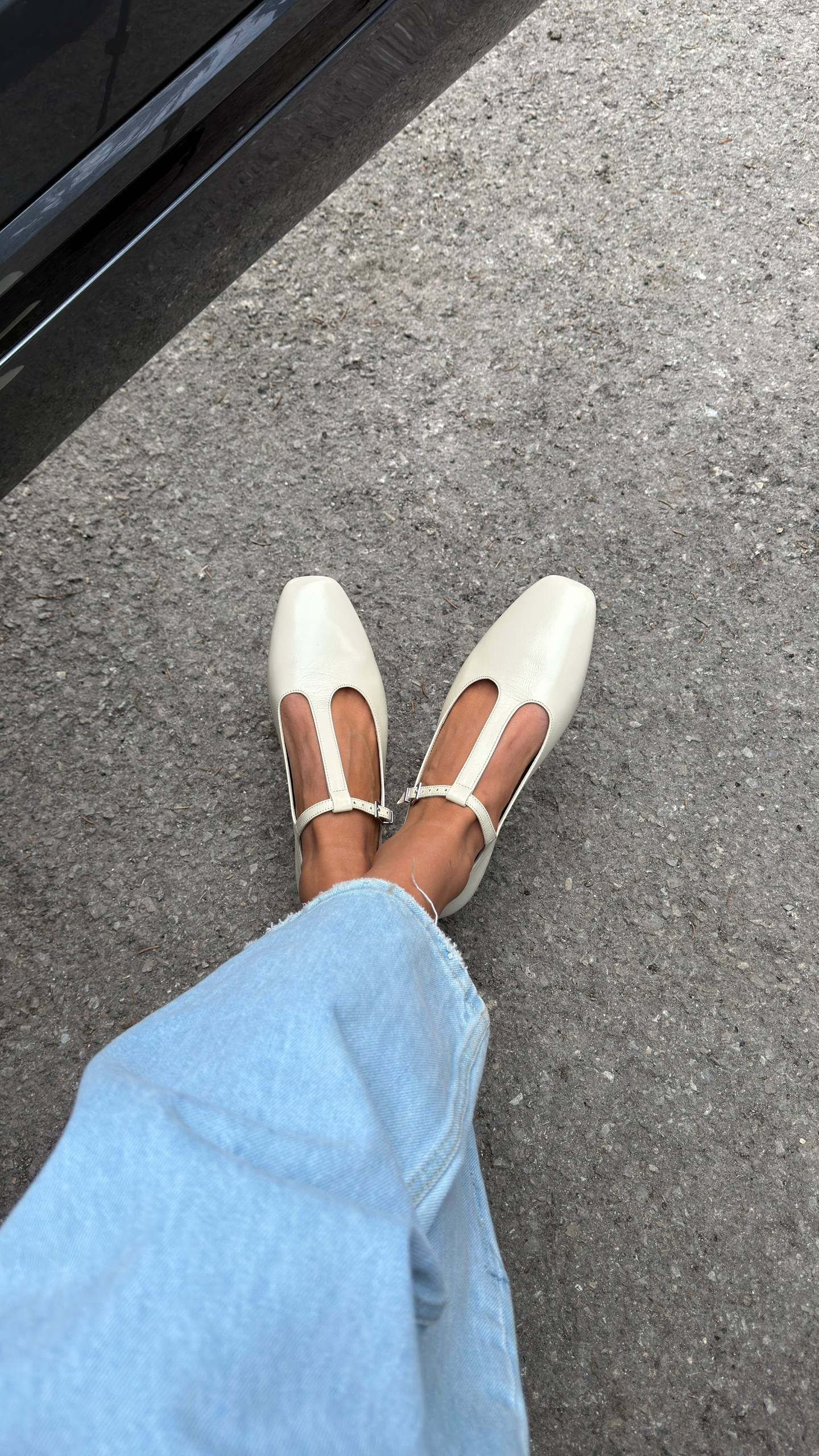 Minimalist Square-Toe Ballet Flats
