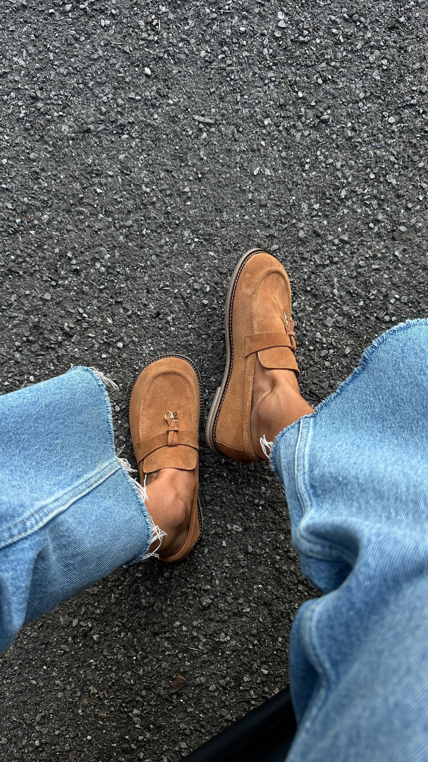 Loafers with a decorative buckle
